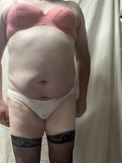 Fat sissy with moobs and clit dick