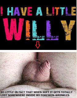 Proudly advertising my tiny UK uncut willy