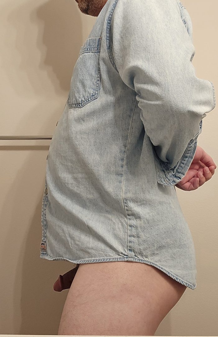 Tiny dick cuffed up!