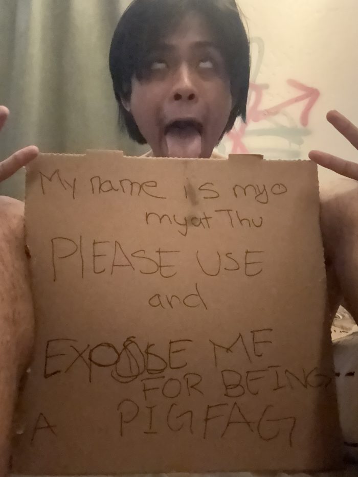 Myo myat thu slut whore loves being exposed and being a ugly pig