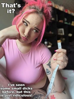 The town slut has seen some small dicks but none like yours