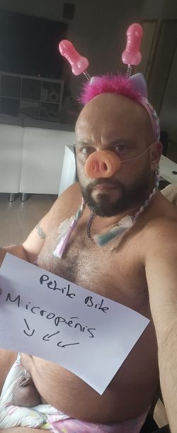 SissyLassy Ridiculous Husband With Pathétic Clit N pig nose with pink headbrand